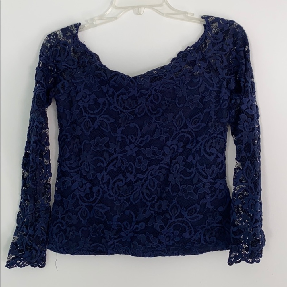 Navy blue off the shoulder top